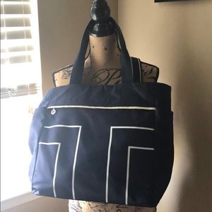 Tory Sport navy blue tote bag
